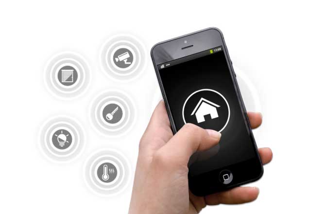 Smartphone mit Smart Home Software